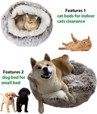 Deluxe Plush Pet Bed for Cats & Small Dogs