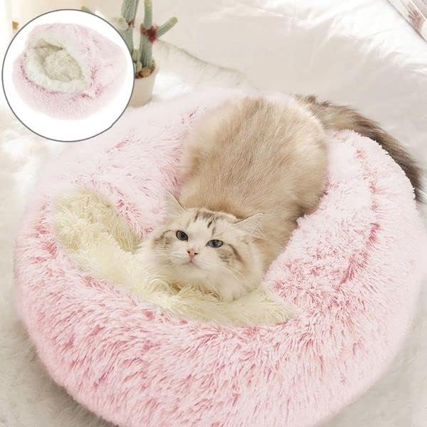 Deluxe Plush Pet Bed for Cats & Small Dogs