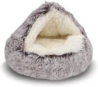 Deluxe Plush Pet Bed for Cats & Small Dogs