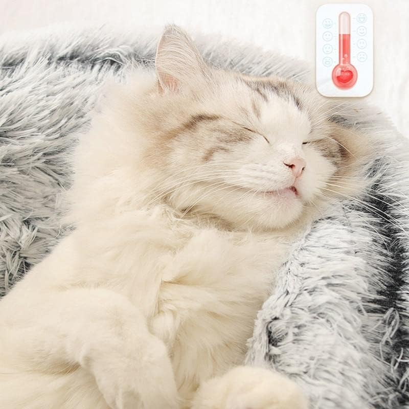Deluxe Plush Pet Bed for Cats & Small Dogs