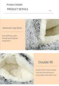 Deluxe Plush Pet Bed for Cats & Small Dogs