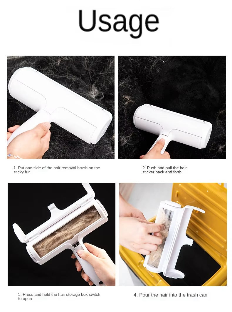 Pet Hair Remover Roller – 2-Way Lint Brush for Dogs & Cats | Reusable Fur Remover for Furniture, Clothes & Carpets