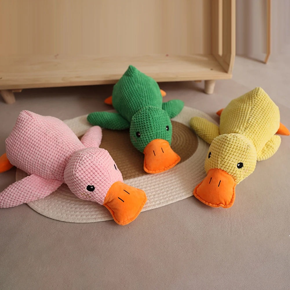 Dog Calming Duck, The Mellow Dog Duck, Zentric Quack-Quack Duck Dog Toy, Cute No Stuffing Duck With Soft Squeaker, Durable