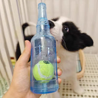 Dog Chew Toy with Tennis Ball – Durable TPR Bite-Resistant Squeaky Interactive Chewing Toy for Puppies & Dogs