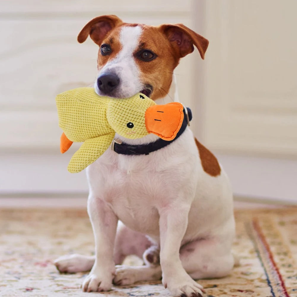 Dog Calming Duck, The Mellow Dog Duck, Zentric Quack-Quack Duck Dog Toy, Cute No Stuffing Duck With Soft Squeaker, Durable