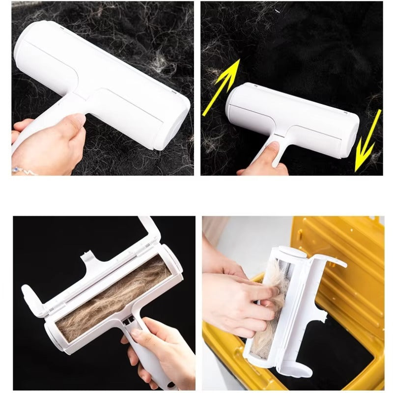 Pet Hair Remover Roller – 2-Way Lint Brush for Dogs & Cats | Reusable Fur Remover for Furniture, Clothes & Carpets